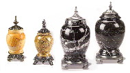 Marble Pewter Urns